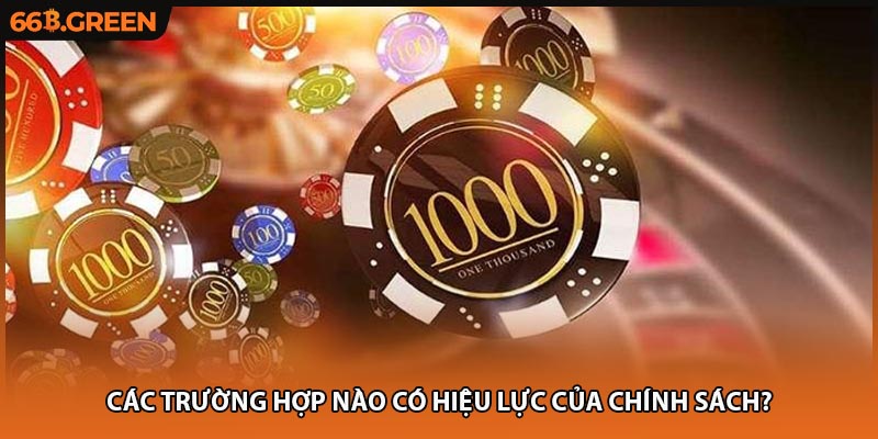 Các trường hợp nào có hiệu lực của chính sách?